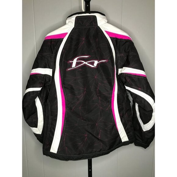 Womens FXR racing Snowmobile Tempt Winter Black Pink Jacket sz 6 - Picture 2 of 6